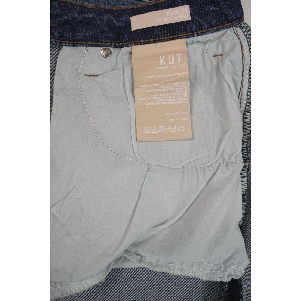 KUT From The Kloth Ashley Slouchy Barrel Jeans Womens Size 4 Dark Wash Denim - Picture 5 of 6